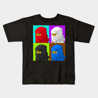 Ninjago Kids T-Shirt - Ninjago Warhol by Hundredhands